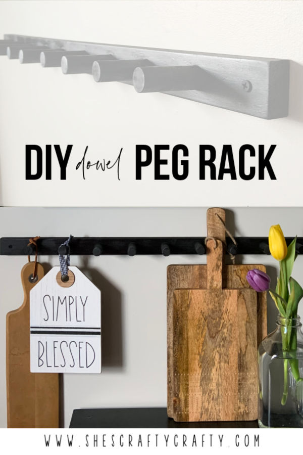 She's Crafty: DIY Dowel Peg Rack